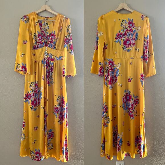 Free People Alexa yellow sun Duster - Picture 2 of 7